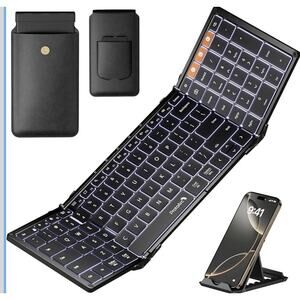 ProtoArc Foldable Bluetooth Keyboard, XK01 Folding Wireless Portable Keyboard